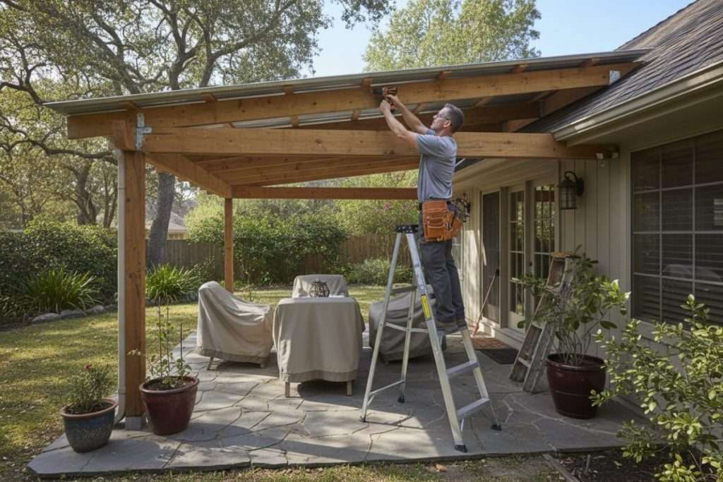 Faire une avancée de toit pour terrasse : le guide